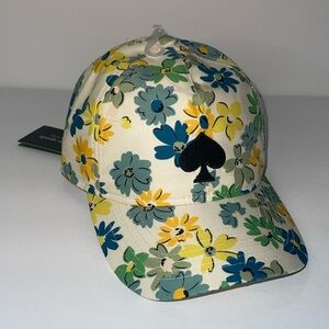 Kate Spade Floral Hat - Cream, Blue, Yellow